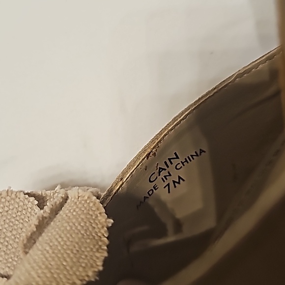 ⬇️Bundle  of 2 for 15$🍁Ellen Tracy Sandals Canvas Wedges Size 7M - Picture 7 of 9